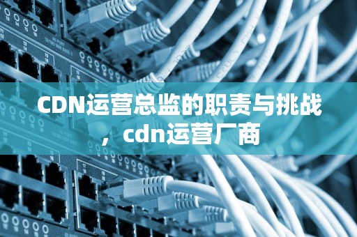 CDN运营总监的职责与挑战，cdn运营厂商