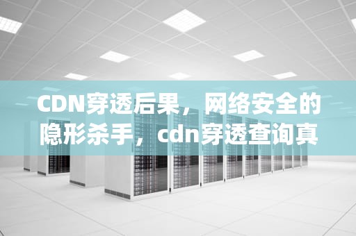 CDN穿透后果，网络安全的隐形杀手，cdn穿透查询真实ip辅助工具