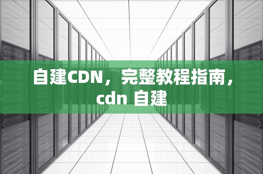 自建CDN，完整教程指南，cdn 自建