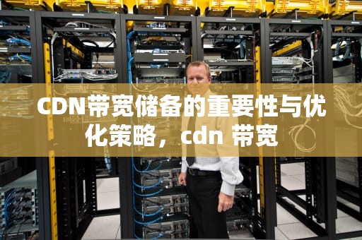 CDN带宽储备的重要性与优化策略，cdn 带宽