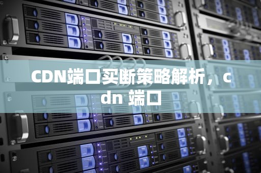 CDN端口买断策略解析，cdn 端口