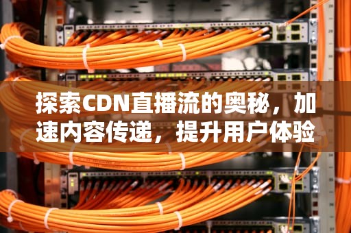 探索CDN直播流的奥秘，加速内容传递，提升用户体验，直播cdn方案