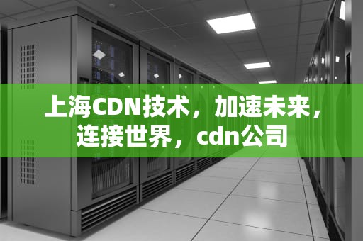 上海CDN技术，加速未来，连接世界，cdn公司