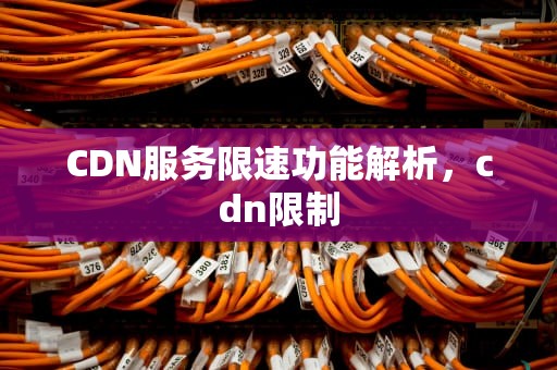 CDN服务限速功能解析，cdn限制