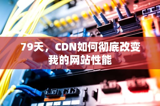 79天，CDN如何彻底改变我的网站性能