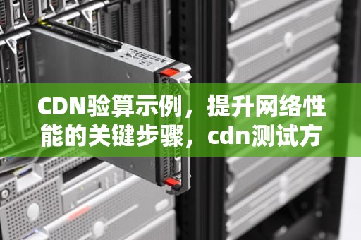 CDN验算示例，提升网络性能的关键步骤，cdn测试方法