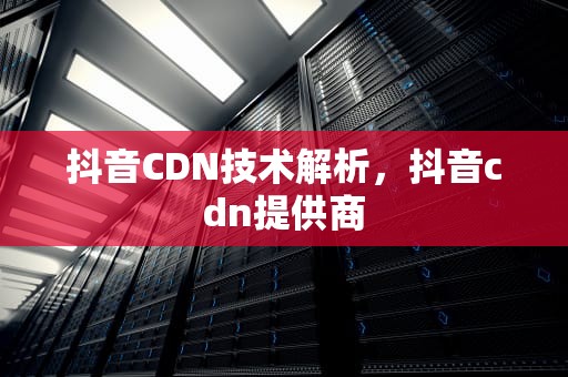 抖音CDN技术解析，抖音cdn提供商