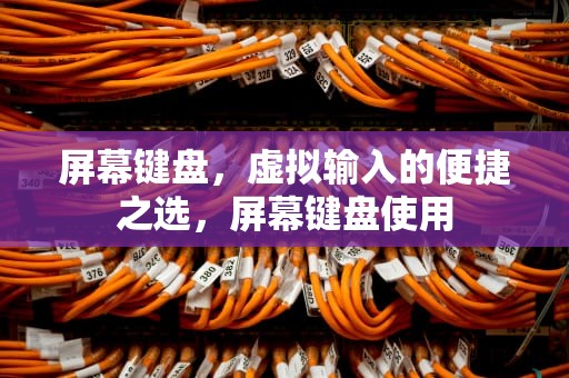 屏幕键盘，虚拟输入的便捷之选，屏幕键盘使用