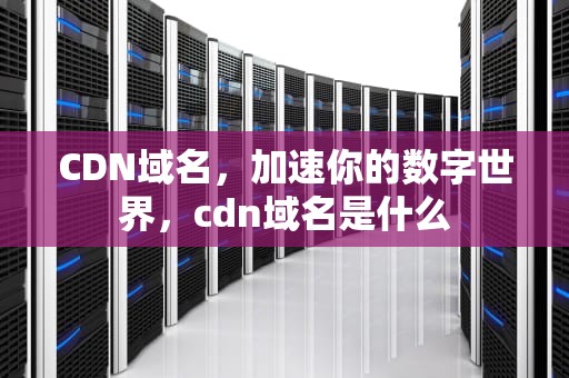 CDN域名，加速你的数字世界，cdn域名是什么