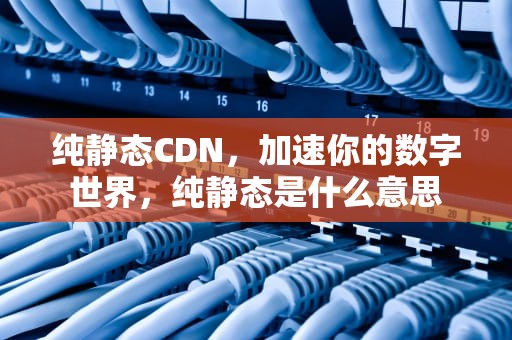 纯静态CDN，加速你的数字世界，纯静态是什么意思