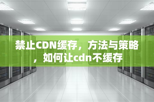 禁止CDN缓存，方法与策略，如何让cdn不缓存