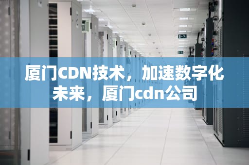 厦门CDN技术，加速数字化未来，厦门cdn公司