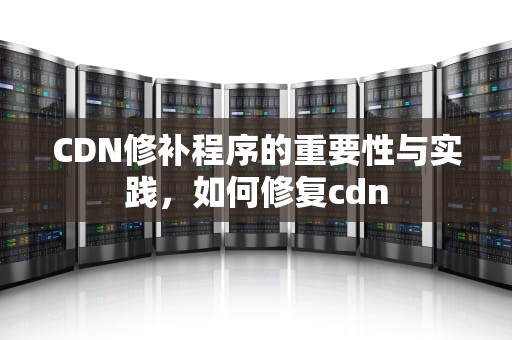 CDN修补程序的重要性与实践，如何修复cdn