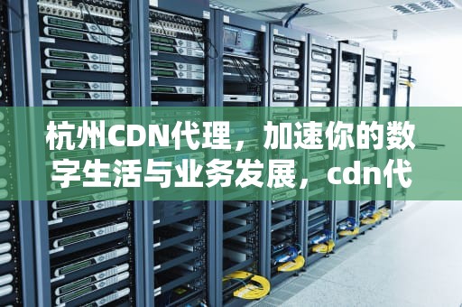 杭州CDN代理，加速你的数字生活与业务发展，cdn代理公司