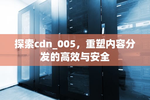 探索cdn_005，重塑内容分发的高效与安全
