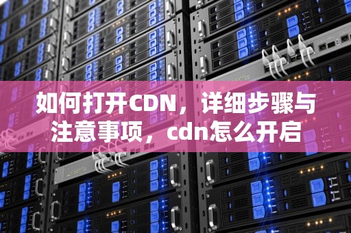 如何打开CDN，详细步骤与注意事项，cdn怎么开启
