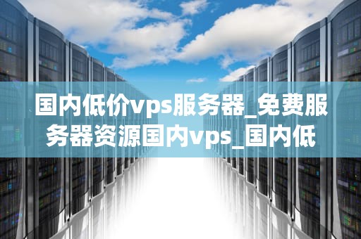 国内低价vps服务器_免费服务器资源国内vps_国内低价VPS服务器的选择与应用