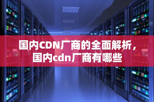 国内CDN厂商的全面解析，国内cdn厂商有哪些