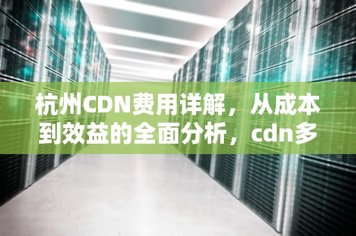 杭州CDN费用详解，从成本到效益的全面分析，cdn多少钱