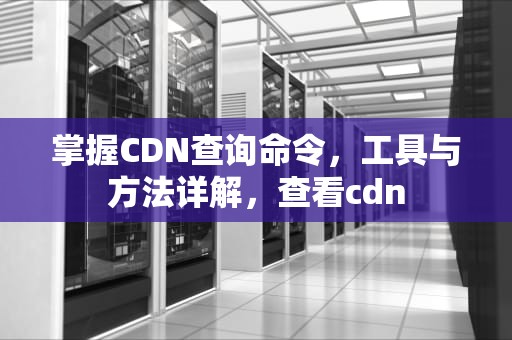 掌握CDN查询命令，工具与方法详解，查看cdn