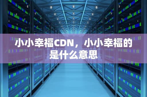 小小幸福CDN，小小幸福的是什么意思
