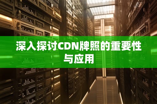 深入探讨CDN牌照的重要性与应用