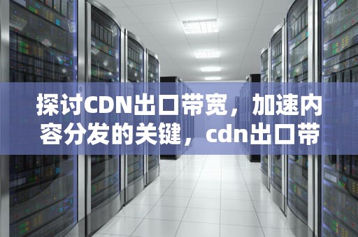 探讨CDN出口带宽，加速内容分发的关键，cdn出口带宽和宽带的区别