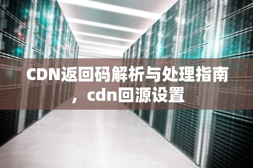 CDN返回码解析与处理指南，cdn回源设置
