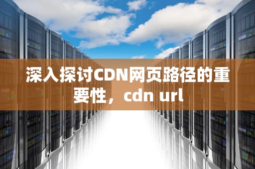 深入探讨CDN网页路径的重要性，cdn url
