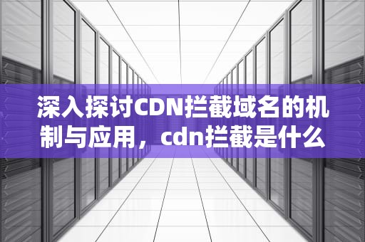 深入探讨CDN拦截域名的机制与应用，cdn拦截是什么