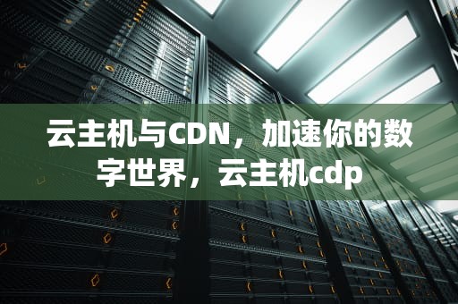 云主机与CDN，加速你的数字世界，云主机cdp