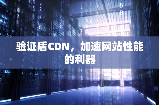 验证盾CDN，加速网站性能的利器