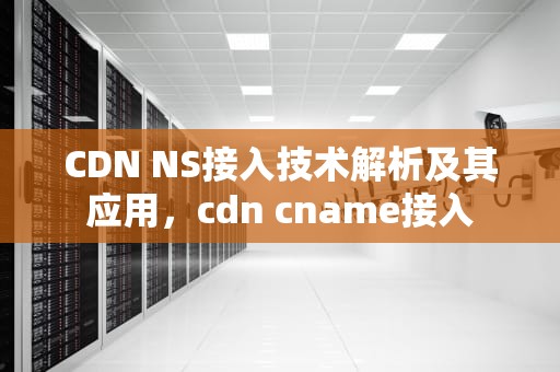CDN NS接入技术解析及其应用，cdn cname接入