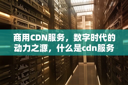 商用CDN服务，数字时代的动力之源，什么是cdn服务商