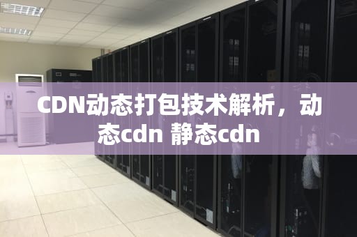 CDN动态打包技术解析，动态cdn 静态cdn