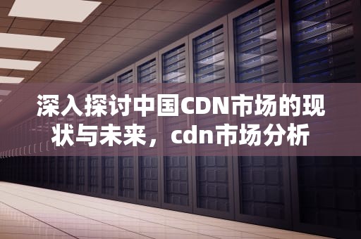 深入探讨中国CDN市场的现状与未来，cdn市场分析