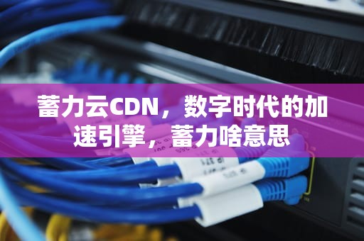 蓄力云CDN，数字时代的加速引擎，蓄力啥意思