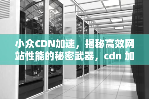 小众CDN加速，揭秘高效网站性能的秘密武器，cdn 加速