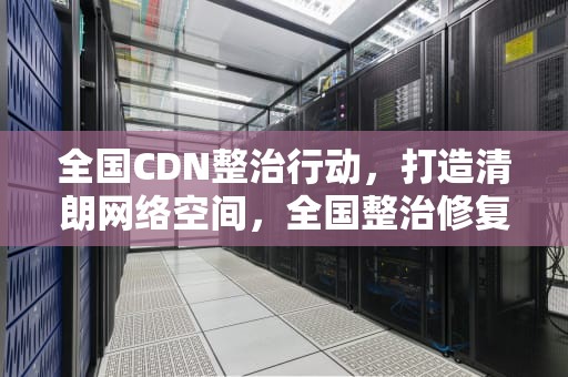 全国CDN整治行动，打造清朗网络空间，全国整治修复海岸线1680公里