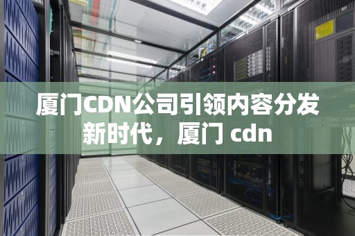 厦门CDN公司引领内容分发新时代，厦门 cdn