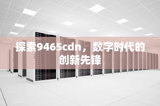 探索9465cdn，数字时代的创新先锋