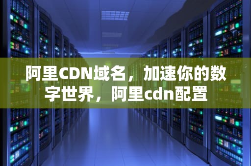 阿里CDN域名，加速你的数字世界，阿里cdn配置