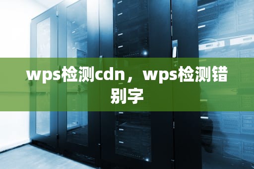 wps检测cdn，wps检测错别字