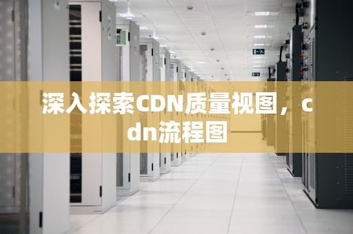 深入探索CDN质量视图，cdn流程图