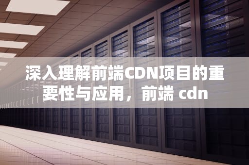 深入理解前端CDN项目的重要性与应用，前端 cdn