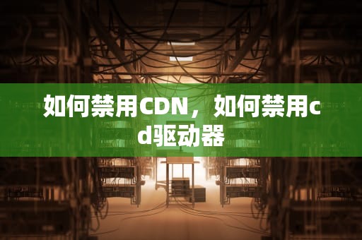 如何禁用CDN，如何禁用cd驱动器