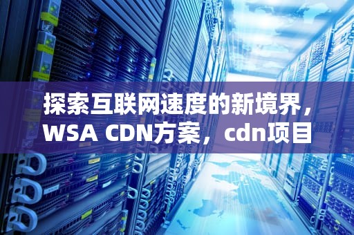 探索互联网速度的新境界，WSA CDN方案，cdn项目