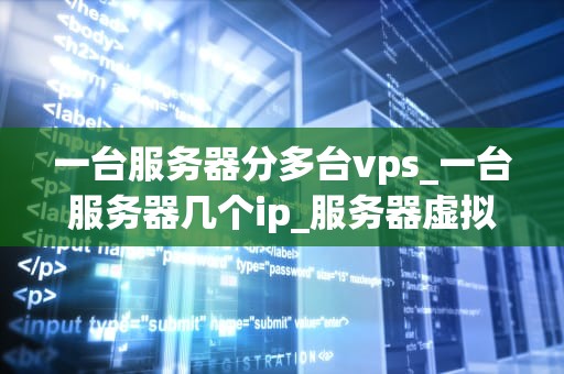 一台服务器分多台vps_一台服务器几个ip_服务器虚拟化技术与多台VPS的实现