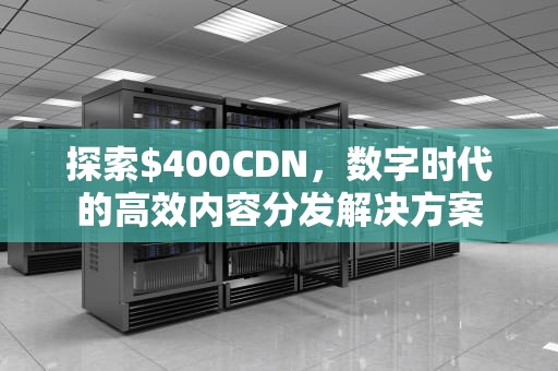 探索$400CDN，数字时代的高效内容分发解决方案