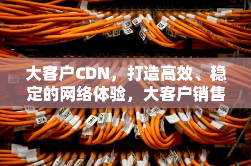 大客户CDN，打造高效、稳定的网络体验，大客户销售